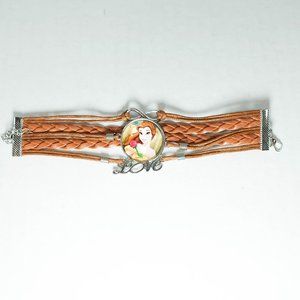 🛍Girls Princess Belle brown multi strand bracelet